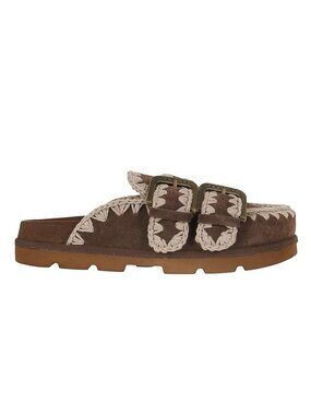 Mou Suede Leather Sabot Sandals IT 38 Women